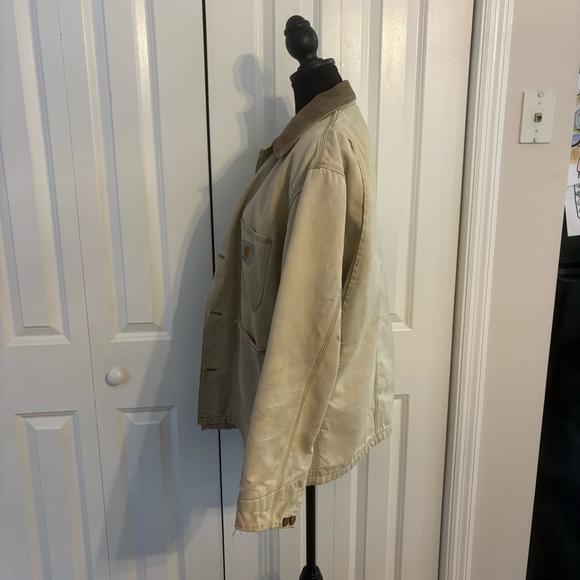 Vintage Carhartt Barn Chore wool Blanket Lined Jacket vtg wear worn men’s large - Picture 8 of 12